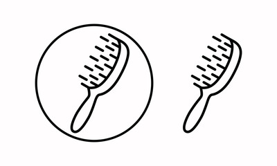 Massage comb, hair comb, vector icon design.