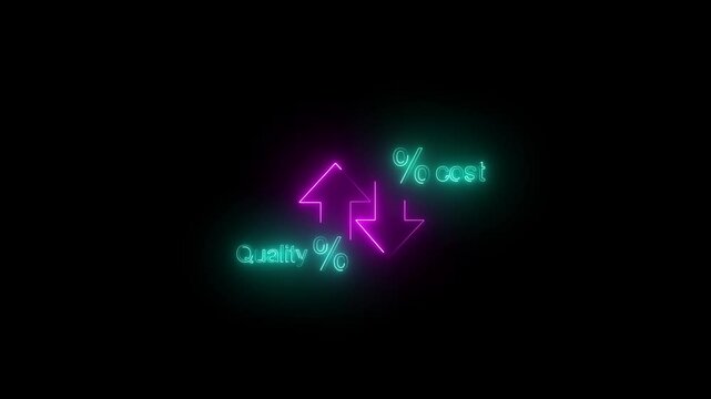 Cost and quality control concept. Successful organization strategy and management.