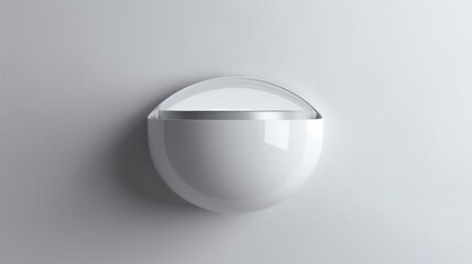 A simple and minimalist wall solar light sits on a clean white background, its understated beauty appealing to the senses