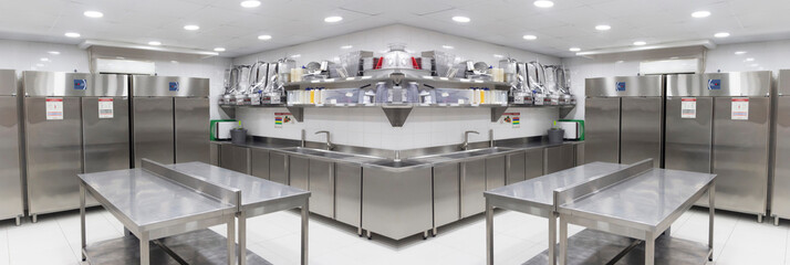 Fototapeta premium a room with refrigeration equipment for cutting meat.A place to store meat for a restaurant
