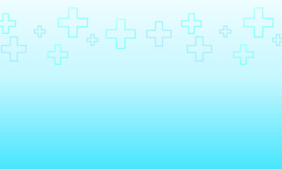 Blue and white gradient background with medical plus sign