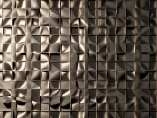 symmetric grid pattern with metallic finishes