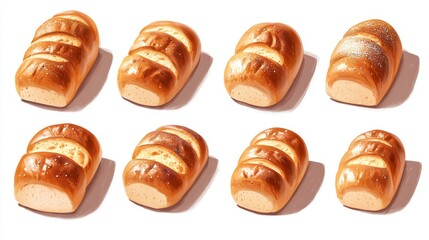 Freshly Baked Golden Loaves of Bread