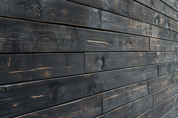 Fototapeta premium Black Wooden Wall Texture