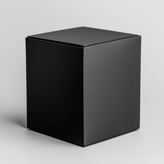 Closed luxury black cardboard box