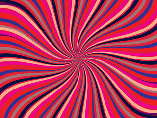 Vintage retro banner background. Colorful grunge wave wallpaper. Vector illustration. Twist party backround pattern.