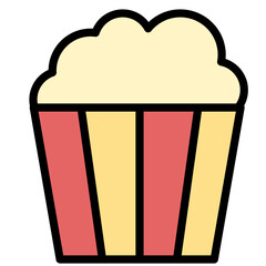 영화관 간식 팝콘. 영화 아이콘