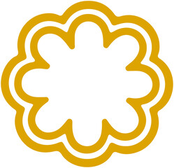 Oriental Flower Shape line icon
