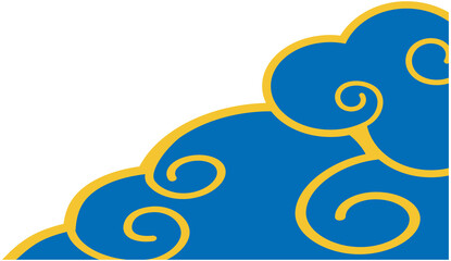 Fototapeta premium Chinese Cloud Decoration Border 