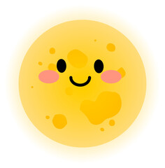 Smile Moon cartoon icon
