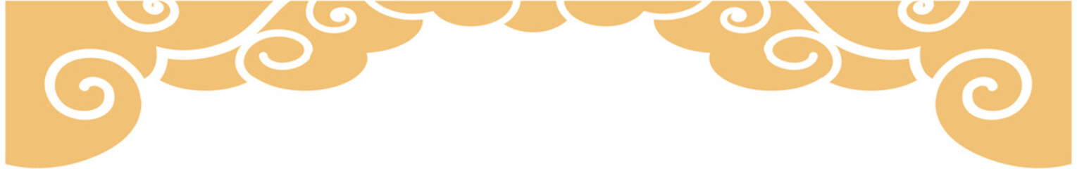 Obraz premium Chinese Cloud Corner Decoration 