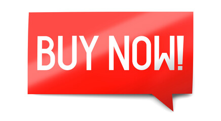 Buy now - speech bubble - 3D illustration