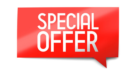 Fototapeta premium Special offer - speech bubble - 3D illustration