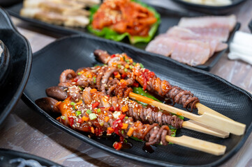 Korea food. Grilled Whole Octopus