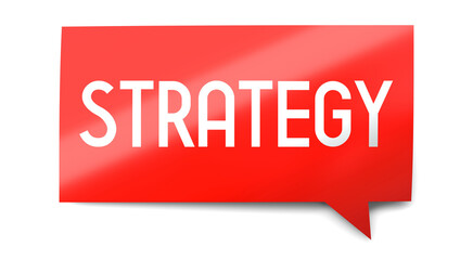 Strategy - speech bubble - 3D illustration