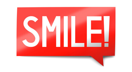 Fototapeta premium Smile - speech bubble - 3D illustration