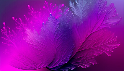 Vibrant display of colorful leaf patterns under soft ambient light