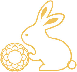 Mid Autumn Jade Rabbit outline
