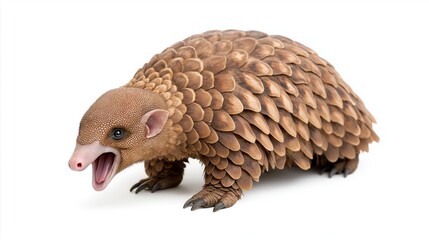 Fototapeta premium Happy Surprised Pangolin Portrait