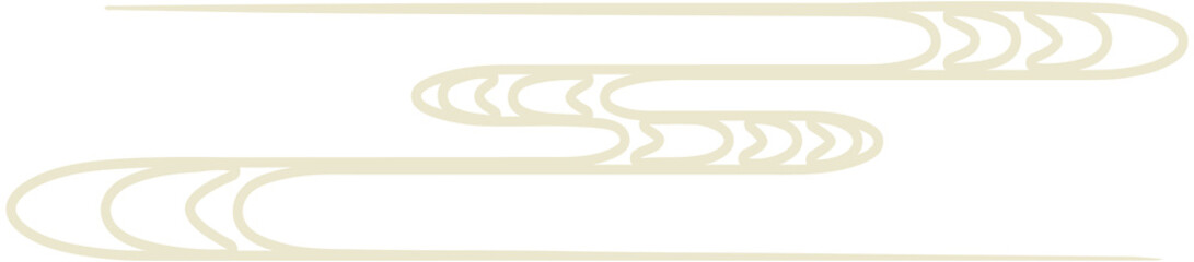 Chinese Smoke cloud line icon
