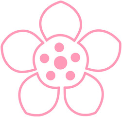 Cherry blossoms Flowers line icon