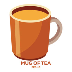 Illustration of Mug of tea Isolated on white