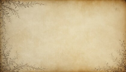 Faded grunge paper with smoky corners and delicate patterns