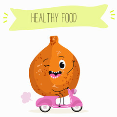  Tangelo, ugli fruit cute funny cheerful characters. Vector hand drawn illistration.