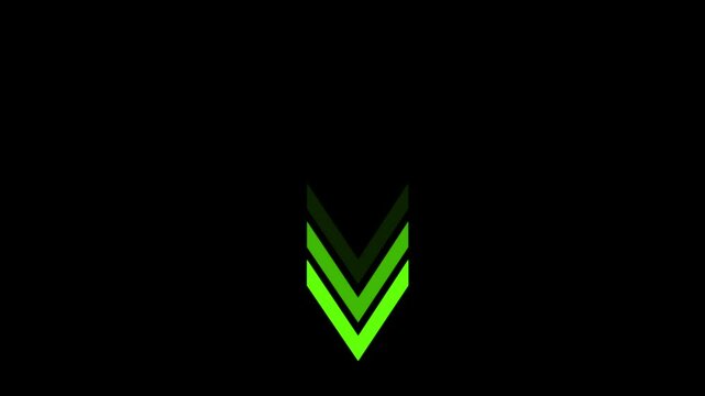 glowing wright arrows. Glowing Arrows on a Black Background. 3d rendering glowing up arrow abstract background.