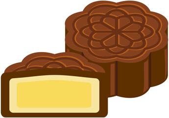 Chocolate Ice Cream Mooncake 

