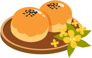 Mid Autumn Festival Mooncakes plate