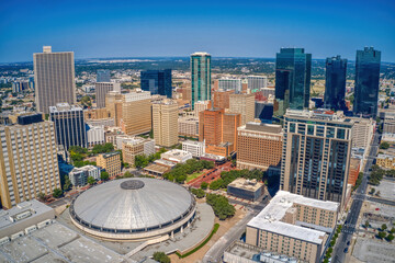 Aerial View of Fort Worth, Texas during Summer