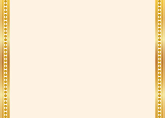 Gold frame vector illustration with blank paper page for design concept