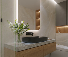 ceramic, tub, shower, inside, house, interior, presentation, tiles, modern, decor, furniture,...