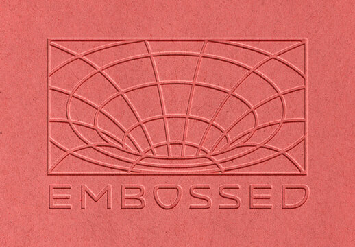Embossed Logo and Text Effect Mockup