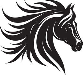 Obraz premium Horses black vector design 