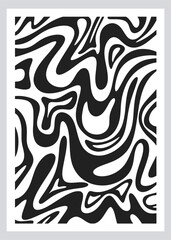 Fluid Poster Lines, Wavy Pattern Poster, Abstract Curves, Organic Shapes.