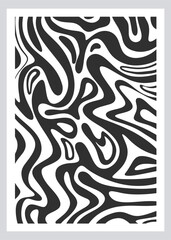 Fluid Poster Lines, Wavy Pattern Poster, Abstract Curves, Organic Shapes.
