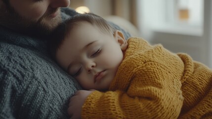 Warm Embrace of a Parent and Child at Home