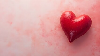 Fototapeta premium red heart on a wall background