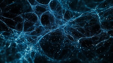 Abstract representation of interconnected neural networks with glowing nodes.