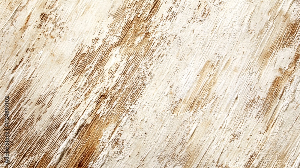 Poster Whitewashed wood grain texture creating rustic background