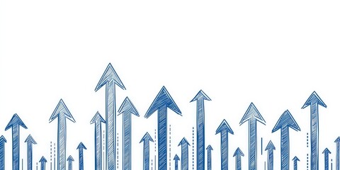 Upward Arrows Representing Growth and Success in Business