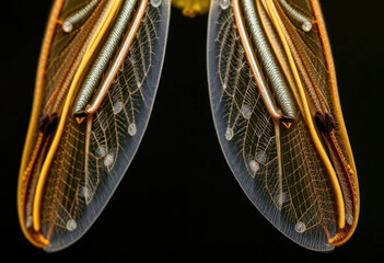 Close-Up Of Insect Wings With Translucent Details