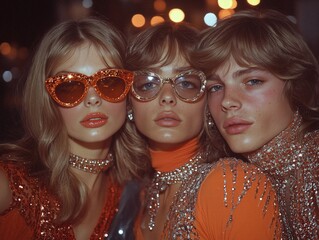 70s new years eve party, generative ai