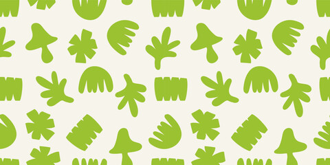 Seamless pattern organic element. Abstract pattern.  Organic Shapes Pattern. Contemporary Art Pattern.