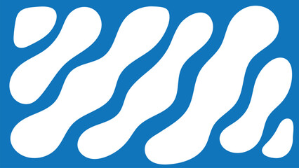 A vector background design of a fluid shape with white and blue colors