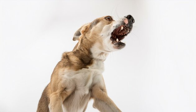 喧嘩している犬