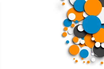 A clean composition of colorful intersecting circles and lines forming a modern infographic-style layout