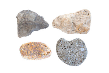 Stones isolated on white background